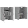 Wall Mounted Cabinets 2 pcs - Concrete Grey | HipoMarket