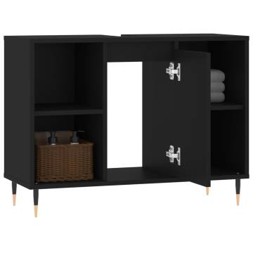 Bathroom Cabinet Black 80x33x60 cm - Stylish & Durable