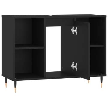 Bathroom Cabinet Black 80x33x60 cm - Stylish & Durable