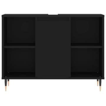 Bathroom Cabinet Black 80x33x60 cm - Stylish & Durable