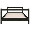 Kids Bed Frame Black 80x200 cm - Solid Pine Wood