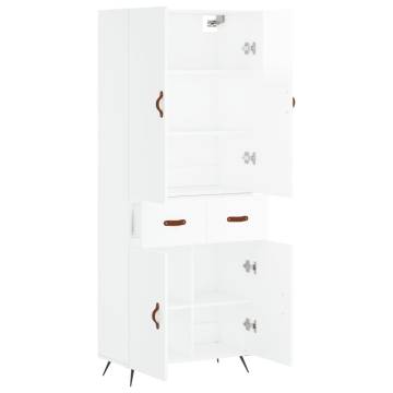 Elegant Highboard High Gloss White - Stylish Storage Solution