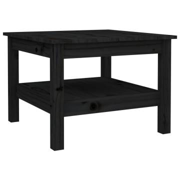 Elegant Black Coffee Table - Solid Wood Pine | Hipo Market