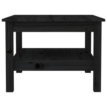 Elegant Black Coffee Table - Solid Wood Pine | Hipo Market