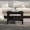 Elegant Black Coffee Table - Solid Wood Pine | Hipo Market