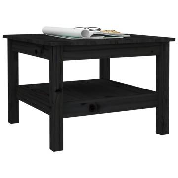 Elegant Black Coffee Table - Solid Wood Pine | Hipo Market