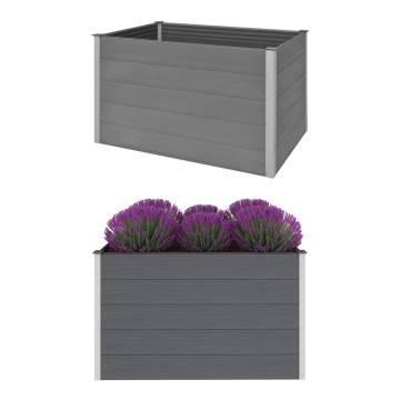 Garden Raised Bed WPC 150x100x91 cm Grey - Durable & Stylish