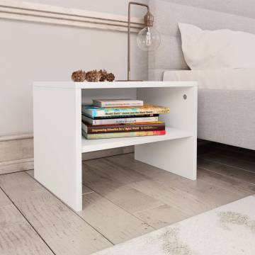 Elegant White Bedside Cabinets – Set of 2 | HipoMarket