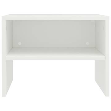 Elegant White Bedside Cabinets – Set of 2 | HipoMarket