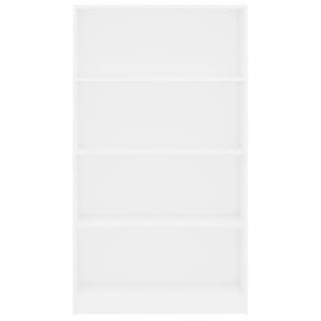 4-Tier White Book Cabinet - Stylish & Durable Storage Solution