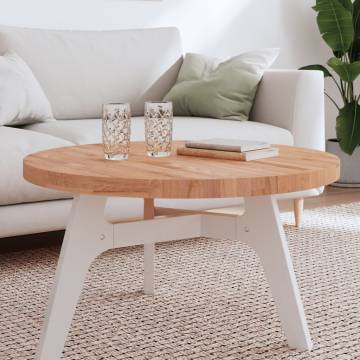 Round Solid Wood Beech Table Top Ø80x4 cm | Hipomarket UK