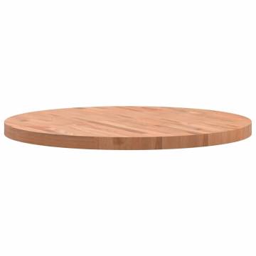 Round Solid Wood Beech Table Top Ø80x4 cm | Hipomarket UK