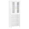 Stylish Highboard High Gloss White | 69.5x34x180 cm