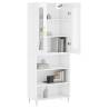 Stylish Highboard High Gloss White | 69.5x34x180 cm