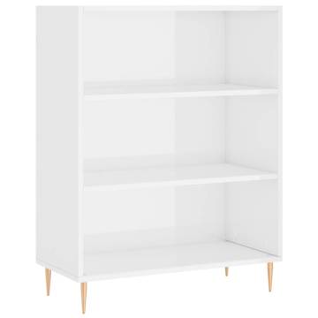 Stylish Highboard High Gloss White | 69.5x34x180 cm