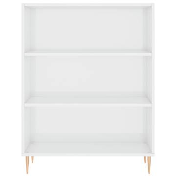 Stylish Highboard High Gloss White | 69.5x34x180 cm