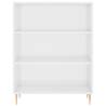 Stylish Highboard High Gloss White | 69.5x34x180 cm