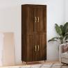 Highboard Brown Oak 69.5x34x180 cm Engineered Wood Colour brown oak Quantity in Package 1 Model 2 doors 