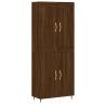 Stylish Highboard Brown Oak - Durable Engineered Wood | HipoMarket