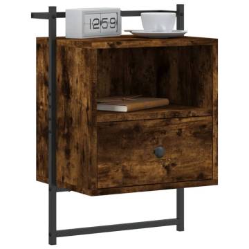 Wall-Mounted Bedside Cabinets - Smoked Oak | Hipo Market