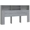 Headboard Cabinet Grey Sonoma - Stylish Bedroom Storage