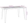 Garden Table with Hairpin Legs - Solid Acacia Wood | HipoMarket