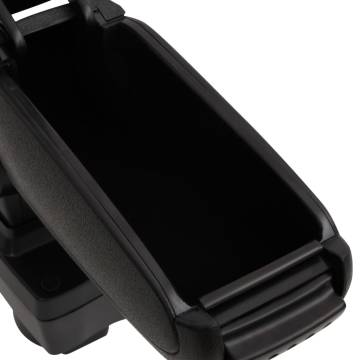 Stylish Car Armrest in Black | Adjustable Height & Storage