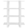 High Gloss White Book Cabinet & Room Divider | 100x30x123.5 cm