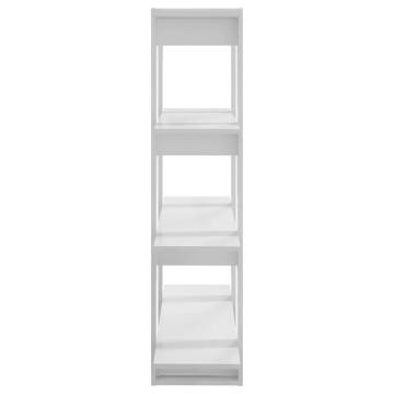 High Gloss White Book Cabinet & Room Divider | 100x30x123.5 cm