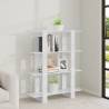 High Gloss White Book Cabinet & Room Divider | 100x30x123.5 cm