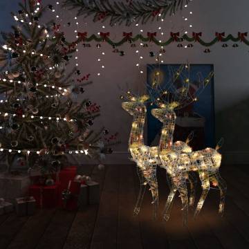 Acrylic Reindeer Christmas Decorations - 2 pcs 120cm Multicolour