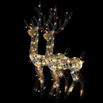 Acrylic Reindeer Christmas Decorations - 2 pcs 120cm Multicolour