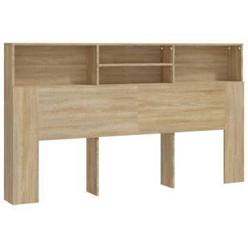 Headboard Cabinet Sonoma Oak - Stylish Bedroom Storage