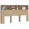 Headboard Cabinet Sonoma Oak - Stylish Bedroom Storage