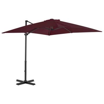 Cantilever Umbrella Bordeaux Red 250x250 cm | Hipo Market