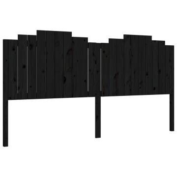 Solid Wood Black Bed Frame & Headboard 200x200 cm | HipoMarket