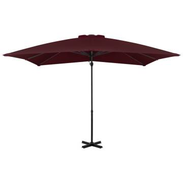 Cantilever Umbrella Bordeaux Red 250x250 cm | Hipo Market