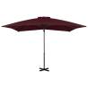 Cantilever Umbrella Bordeaux Red 250x250 cm | Hipo Market