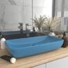 Luxury Basin Rectangular Matt Light Blue 71x38 cm Ceramic Colour matte light blue 