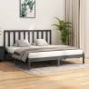 Bed Frame Grey Solid Wood Pine 180x200 cm Super King Size Colour grey Size 180 x 200 cm 