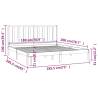 Bed Frame Grey Solid Wood Pine 180x200 cm - Super King Size