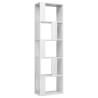 High Gloss White Book Cabinet & Room Divider 45x24x159 cm