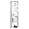 High Gloss White Book Cabinet & Room Divider 45x24x159 cm