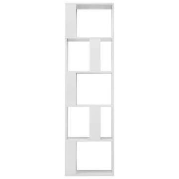 High Gloss White Book Cabinet & Room Divider 45x24x159 cm