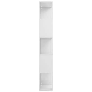 High Gloss White Book Cabinet & Room Divider 45x24x159 cm