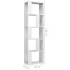 High Gloss White Book Cabinet & Room Divider 45x24x159 cm