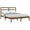 Honey Brown Solid Wood Bed Frame 120x190 cm - Small Double