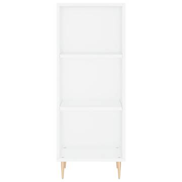 Elegant Highboard in High Gloss White - 180 cm Storage Solution