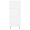 Elegant Highboard in High Gloss White - 180 cm Storage Solution