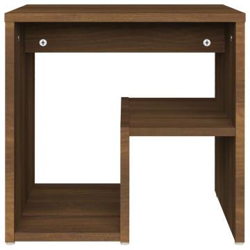 Stylish Brown Oak Bed Cabinet - 40x30x40 cm Engineered Wood